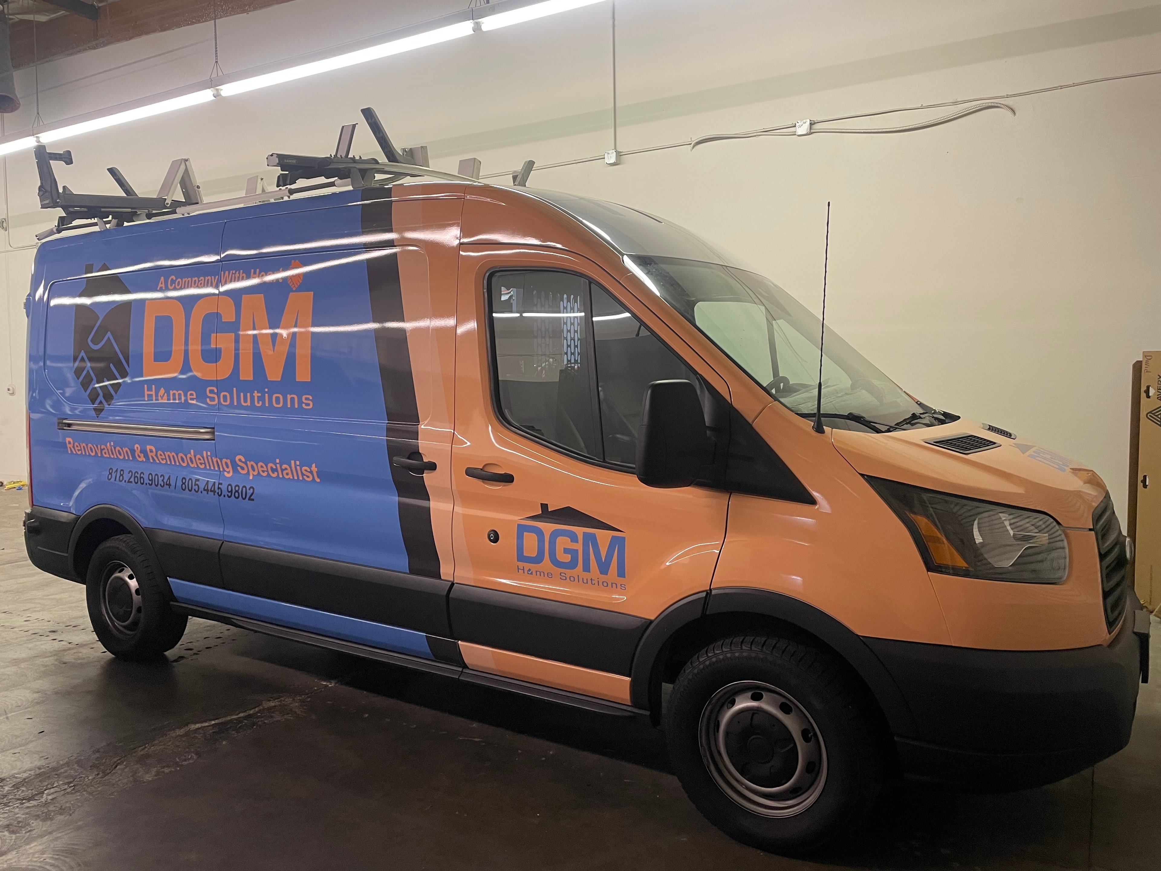 Completed branded work vehicle wrap by SoCal Fleet Wraps