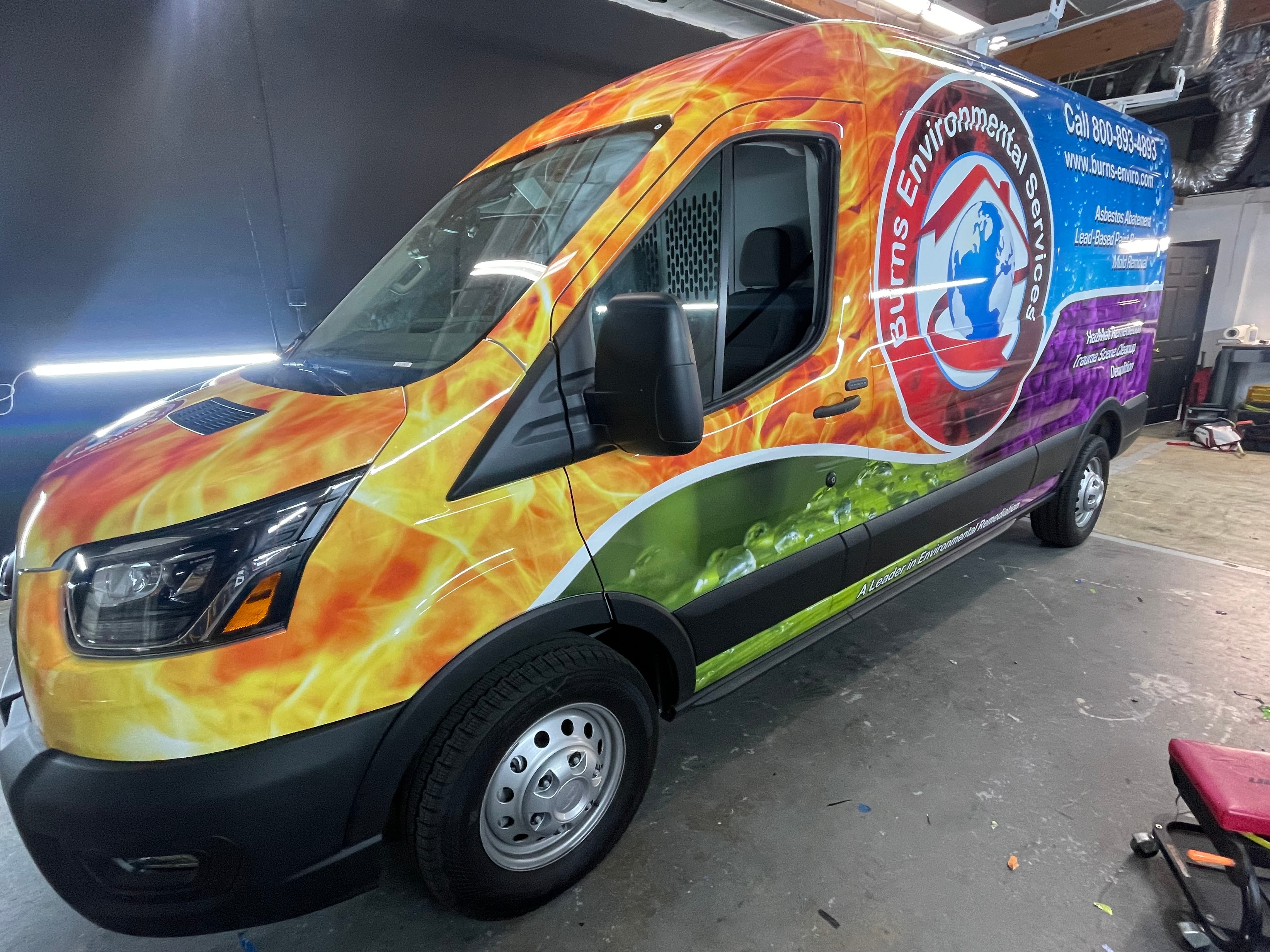 Custom work truck wrap by SoCal Fleet Wraps