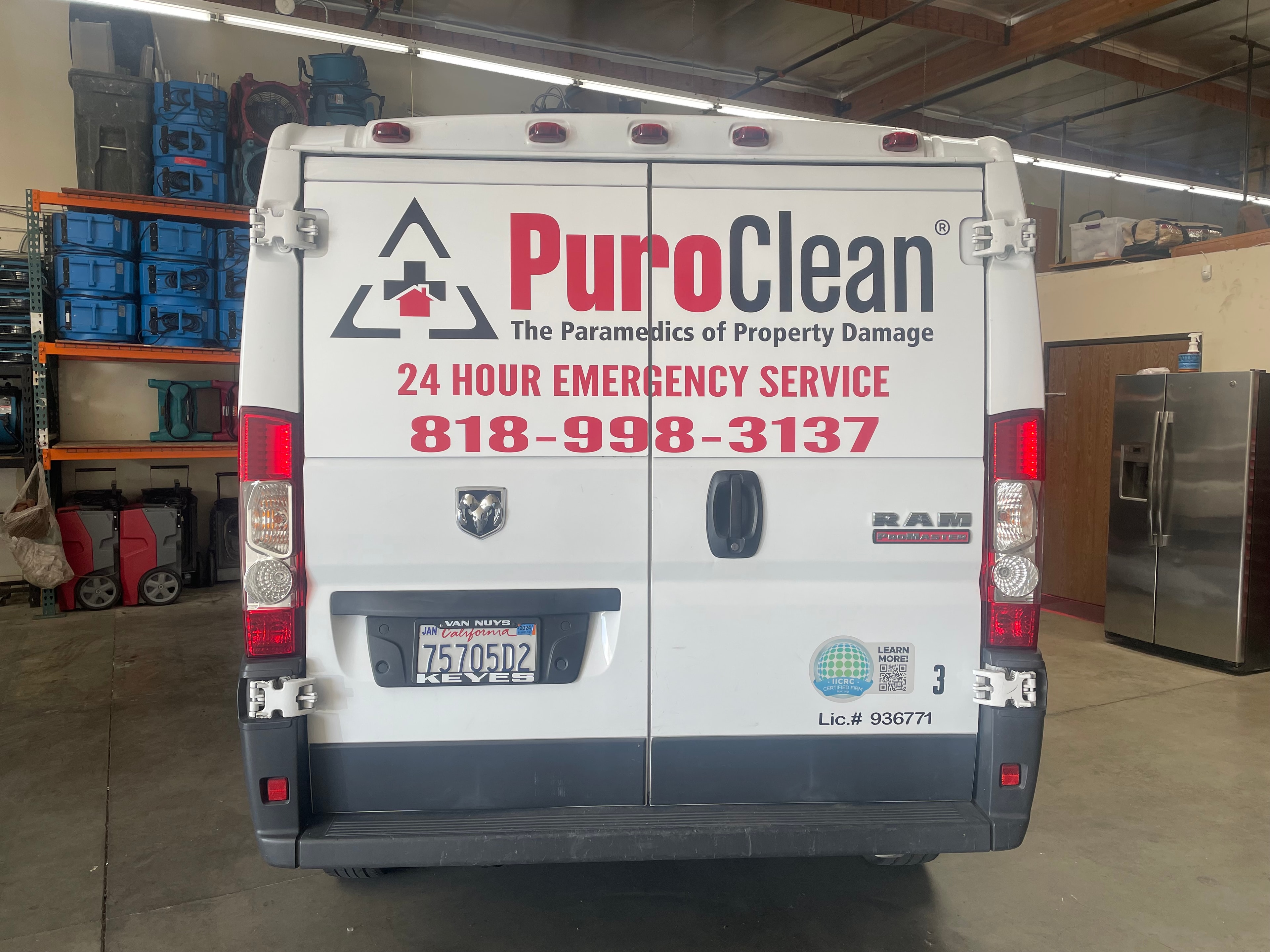 Custom vinyl graphics on a commercial work vehicle