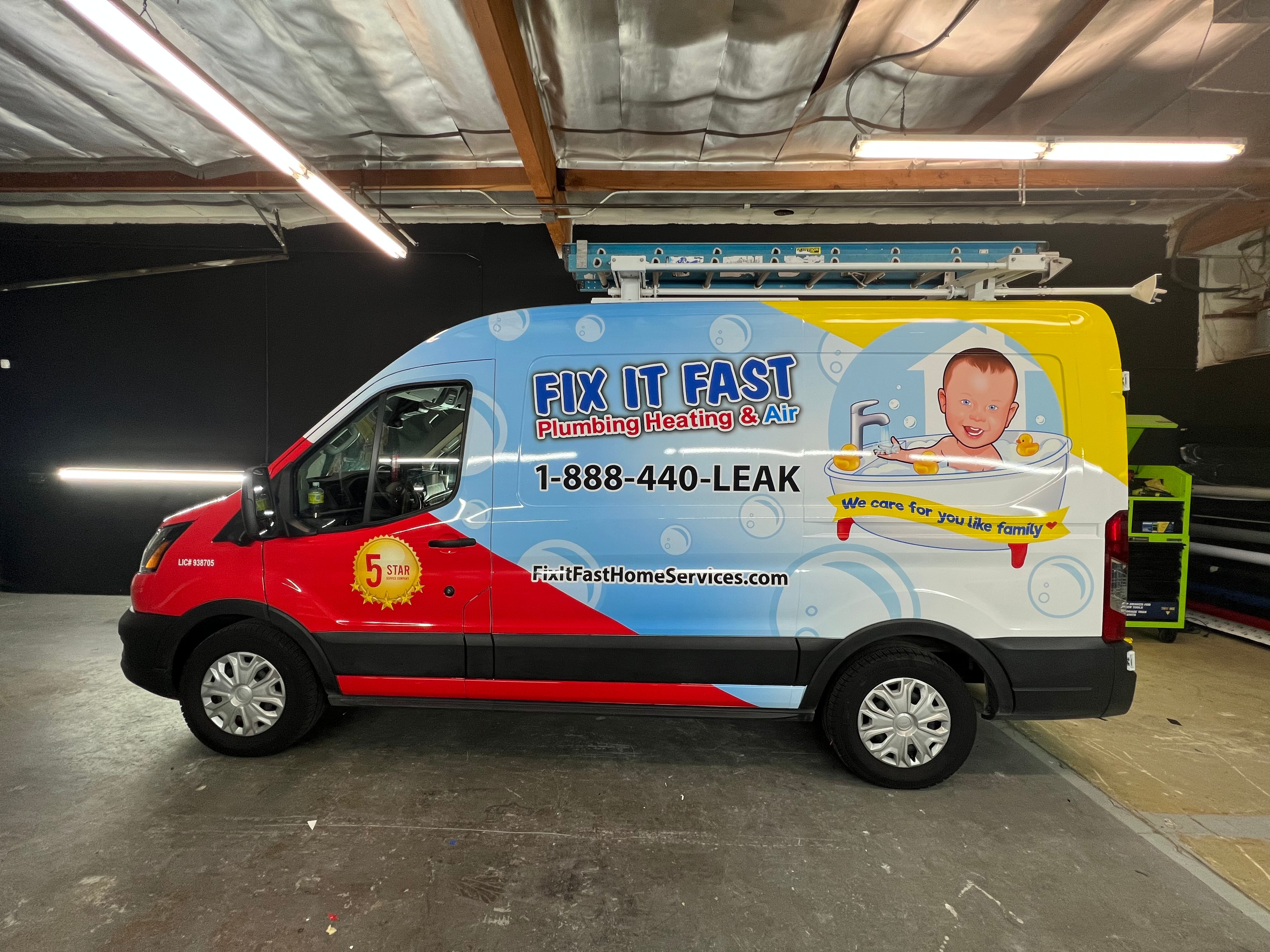 Commercial truck wrap and fleet graphics project
